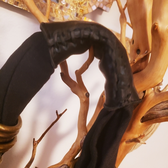 LIVE on SUNSET Blk. Linen/ Leather XL HoBo w/ Studs Bag-NEW - Picture 6 of 13